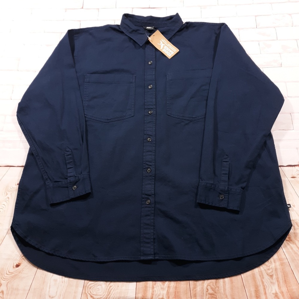 Eddie Bauer Everyday Shirt Outdoor Adventure Overshirt Womens XL Navy‎ NEW